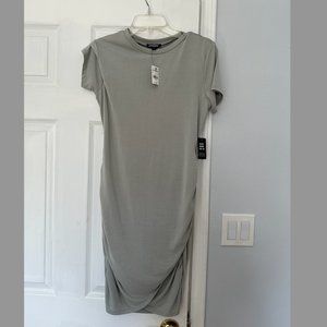 Express Sage Green Ruched Dress